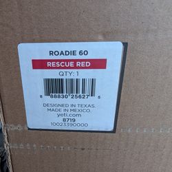 New YETI Roadie 60 Cooler Red