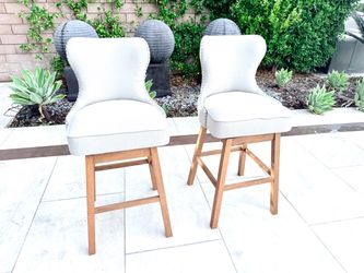 Clean 2 Designer Stools Beige Color, Barely Used!