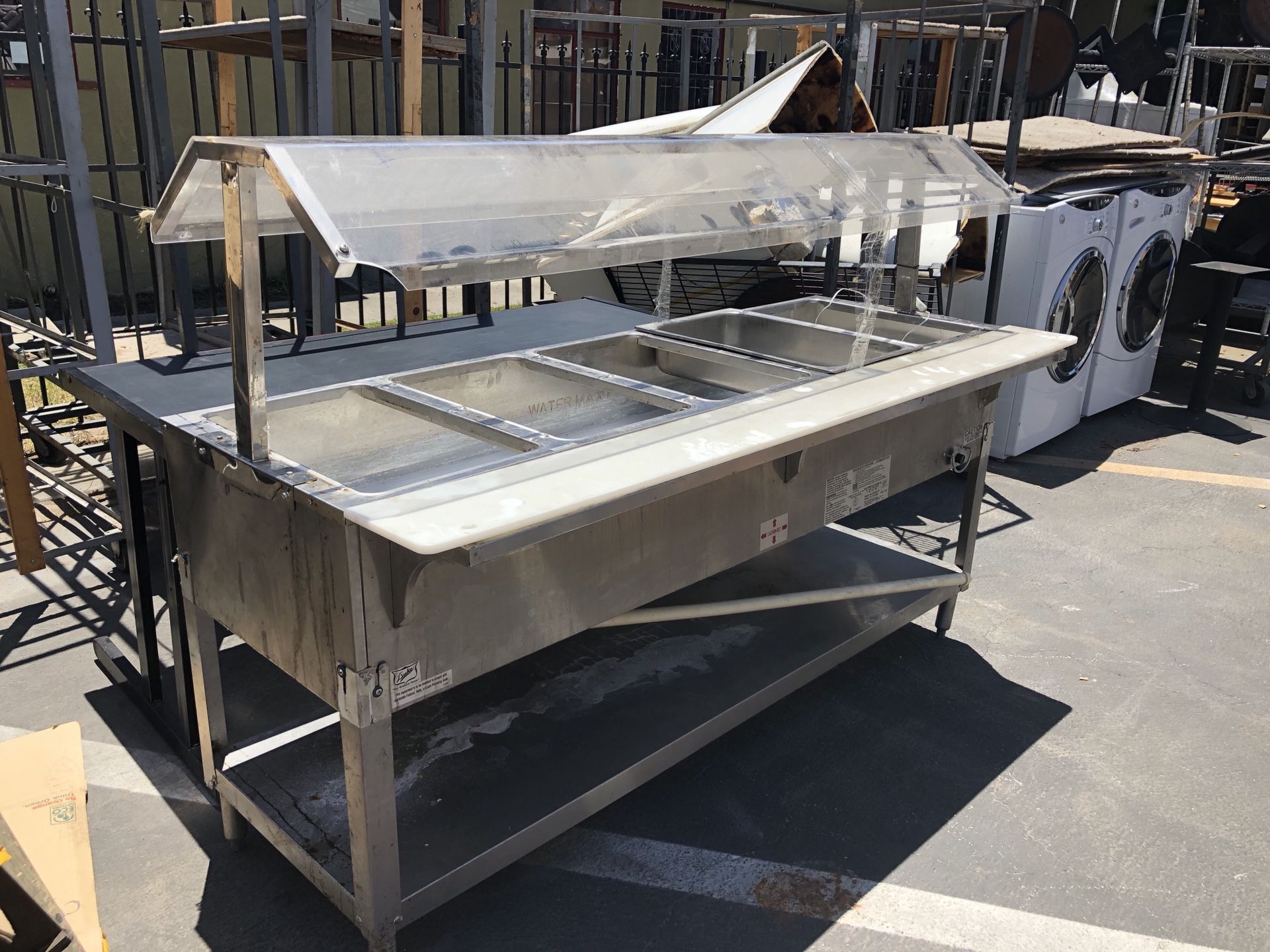 Commercial food warmer table