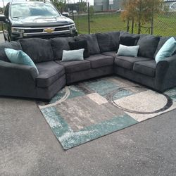 Dark Grey Sectional Sofa 