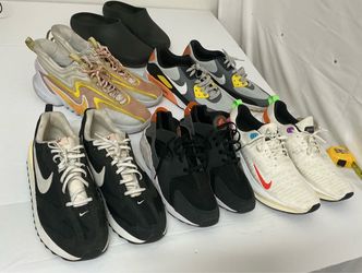 Lot of 6 NIKE Sneakers/Croc, ALL SIZE 15, ALL MISSING INNER SOLES, ALL NEEDS CLEANING.