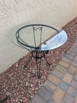 Cast Iron & Glass Garden Table