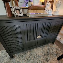 Matte Black 3 Shelves Inside. Knobs Not Included. 