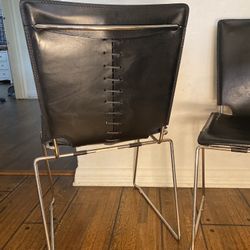 ICF Pelle Leather Stacking Chair by Toyoda Hiroyuki