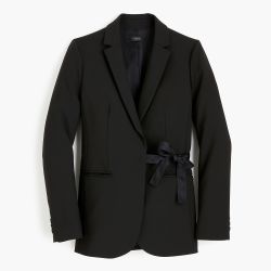 J.Crew New Women’s Black Tie-Front Blazer in Four-Season Stretch Size: 6
