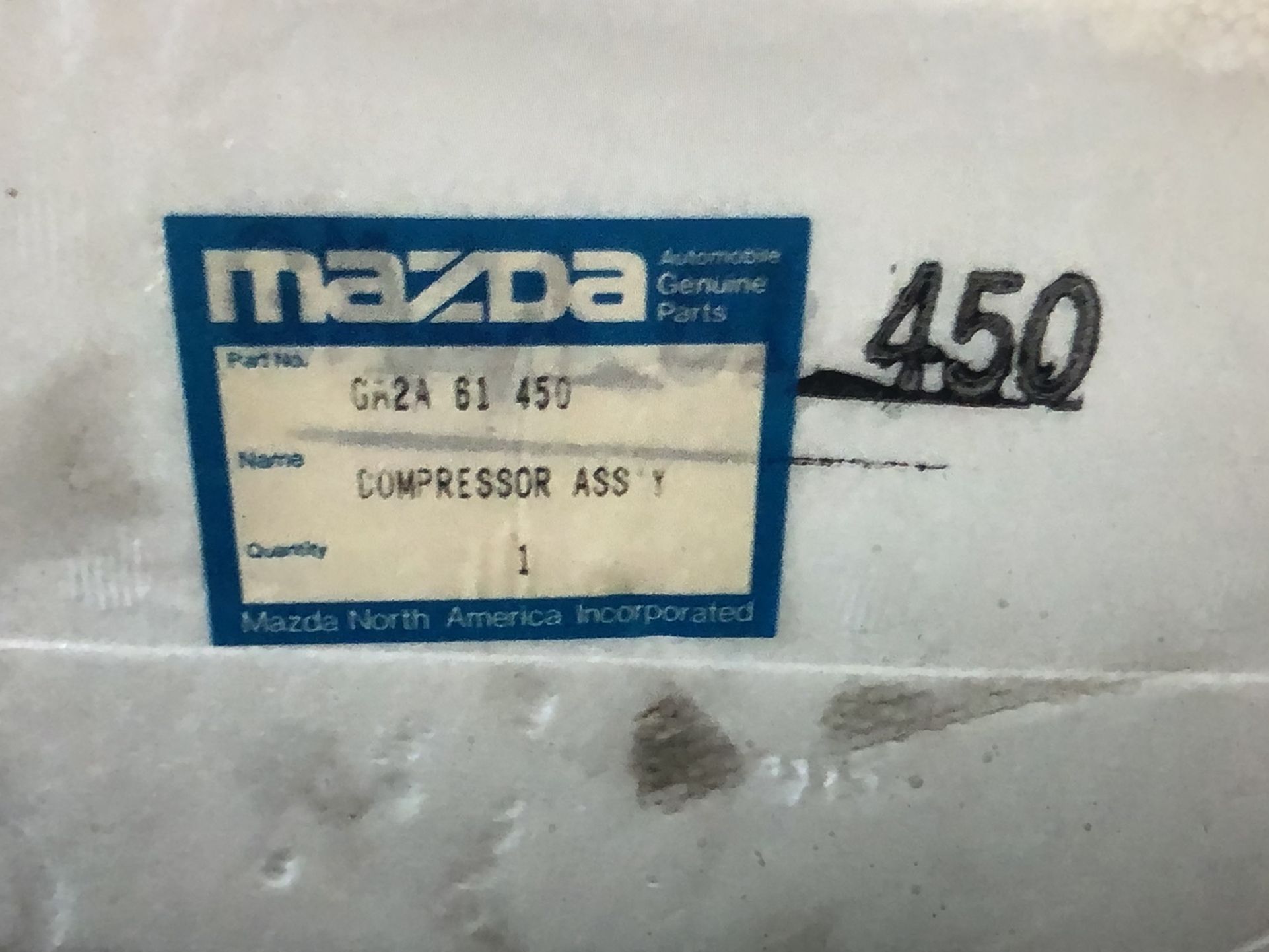 A/C Compressor Mazda MX6 1993