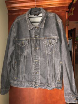 Vintage men’s medium Ralph Lauren polo jean jacket gray