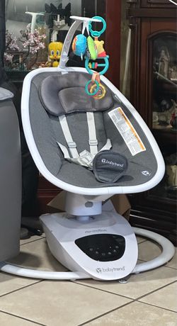 Gray baby swing
