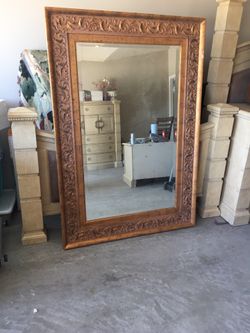 Beautiful antique framed mirror 44”x64”