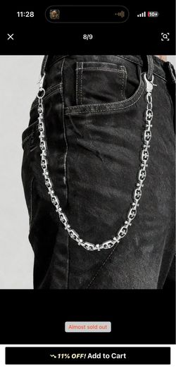 y2k wallet chain pants chain hip pop cross chain