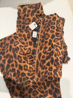 Fashion Nova Leopard Print Matching Set Size S