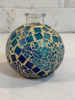 Mosaic Glass and Clay vase