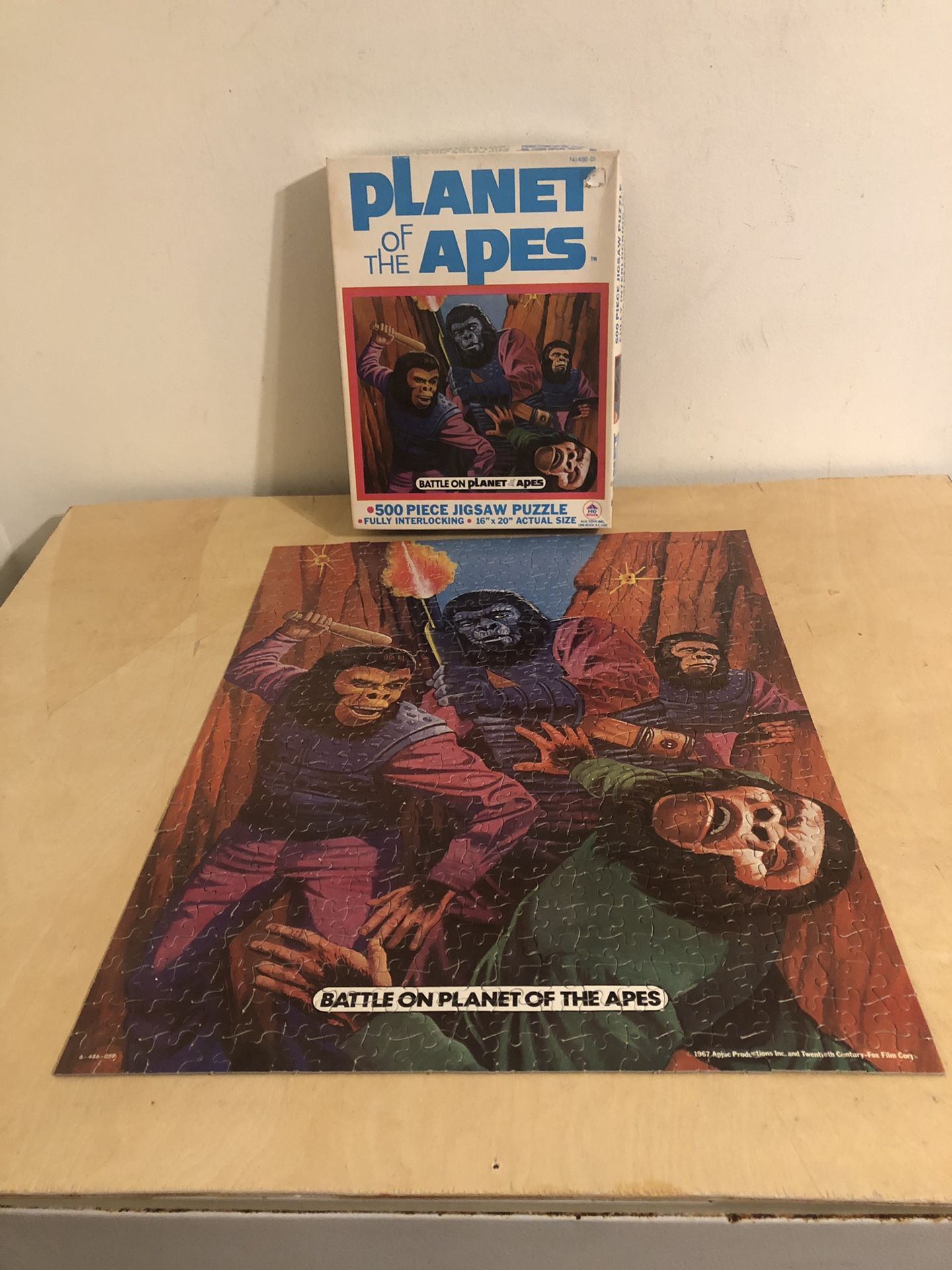 Vintage 1967 HG Toys Planet Of The Apes Jigsaw Puzzle 500 Piece #486-01 Complete