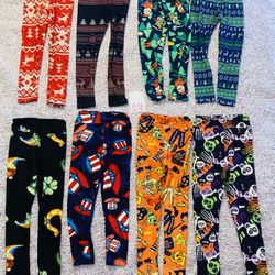 New LuLaRoe Holiday Kids Leggings Bundle Size S/M