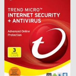 Brand New Trend Micro Internet Security Advanced Online Protection - 3 Devices