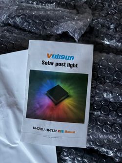 Solar panel rgb post light