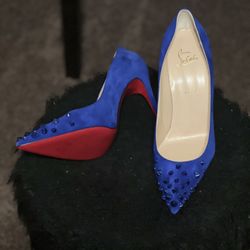 Blue Suede Christian Louboutin