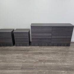 Dresser And 2 Nightstands - Cómoda Y 2 Mesitas De Noche 