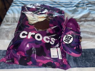 BAPE x Crocs Echo RO Clog 'Purple Camo' men’s size 6