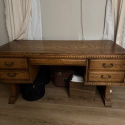 Antique Wood Desk 