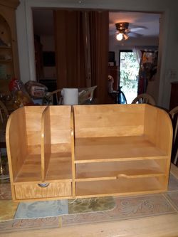 Wood Table top file holder