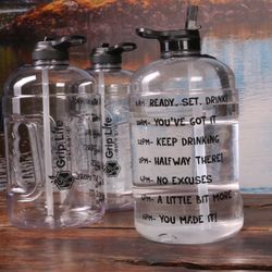 Gallon Water Bottle Motivational Gym Water Bottle 