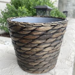 Rattan Lined Flower Pot