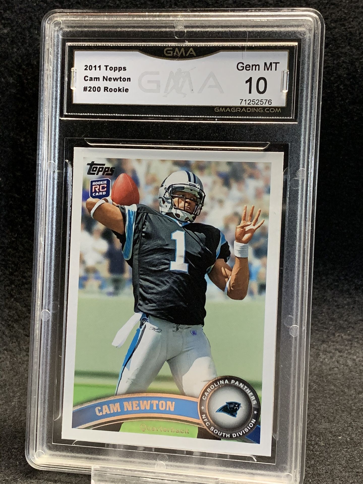 2011 Topps 💥💣 Cam Newton 💣💥 Rookie GMA 10 Mint 💎 - Panthers / Patriots