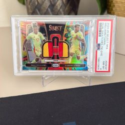 2024-24 Select FIFA Yamal/Williams Dual Swatches-Tie-Dye Psa 8