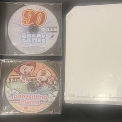 Nintendo Wii (No Wires) + 2 Wii Games 