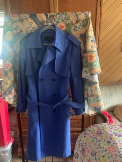 Ann Taylor  long Blue Rain Coat