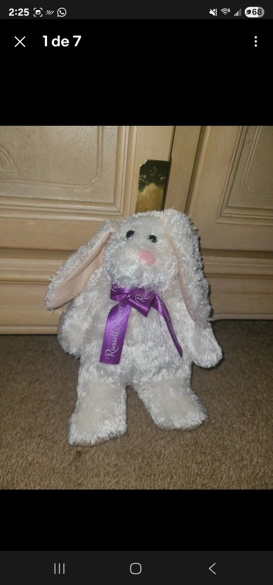 Weird Rare Asymmetrical Face Russell Stover Bunny Plush 9.5" H Soft Collectible
