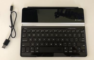 Logitech Bluetooth Keyboard. Great for a tablet or phone.