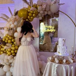 Tulle corset midi dress 