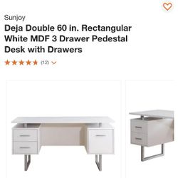 Double Pedestal Desk New In Boz