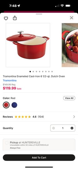 New Tramontina Cast Iron Dutch Oven Pot