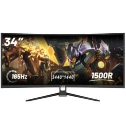 Monitor 34 Ultrawide Curved Gaming Monitor | 165Hz | 2K Brand New 