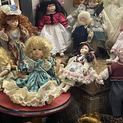 33 Porcelain dolls