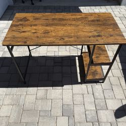 Desk With Office Chair And Standing Riser 
