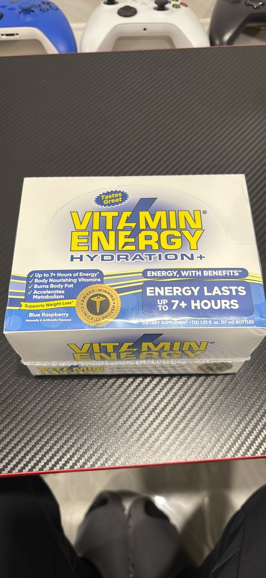 VITAMIN ENERGY HYDRATION+ ENERGY SHOTS, BLUE RASPBERRY, 1.93 FL OZ, 12-PACK