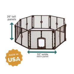 6-panel Dog Gate Fence Exercise Playpen (Easy to Carry and Put Away)