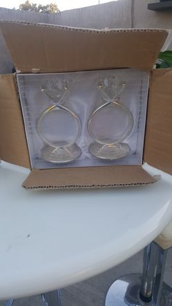 Diamond ring candle holders..for wedding or decor (6)