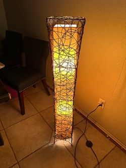 Tall wicker Wrap Floor Lamp