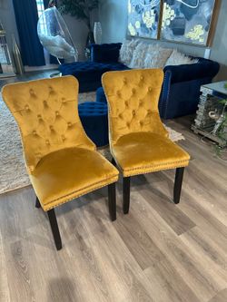 Yellow accent chair