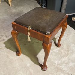 Stool Brown Leather Top