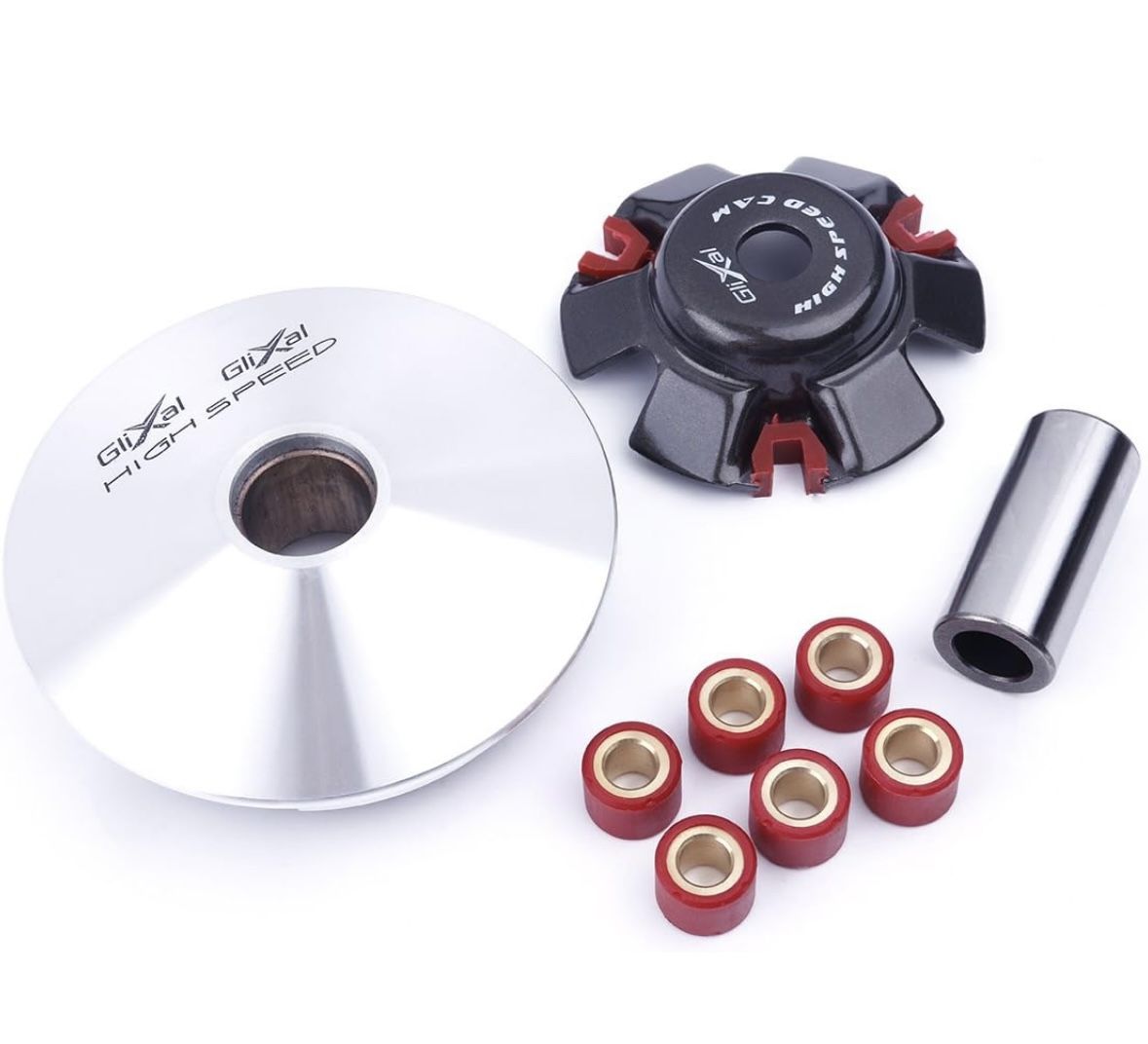 Glixal ATKS-042 GY6 125cc 150cc High Performance Racing Variator Kit with 13g Roller Weights for Chinese 4-Stroke 152QMI 157QMJ Scooter Moped ATV Engi