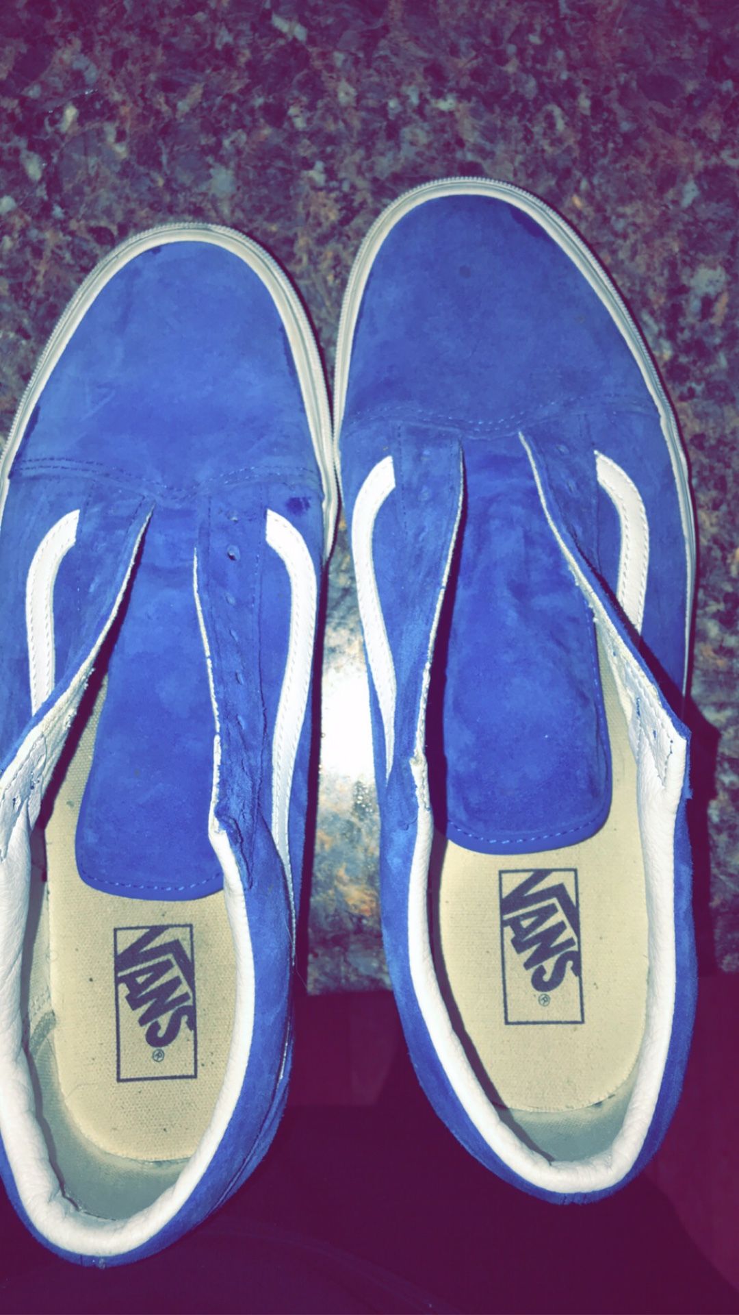 Blue vans size 11.5 comes with fresh white laces worn 4 times good condition