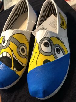 Minions hand painted shoes