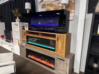 Beautiful fireplace tv stands! $799 🧡☎️🔥