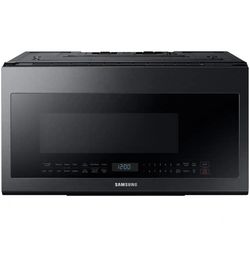 30 in. 2.1 cu. ft. Over the Range Microwave in Fingerprint Resistant Black Stainless with Ceramic Enamel Interior-New In box